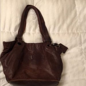 Charles David brown leather shoulder bag